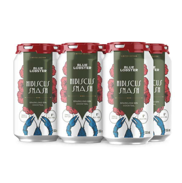 Blue Lobster Hibiscus Gin Smash Sparkling Cocktail 6-Pack