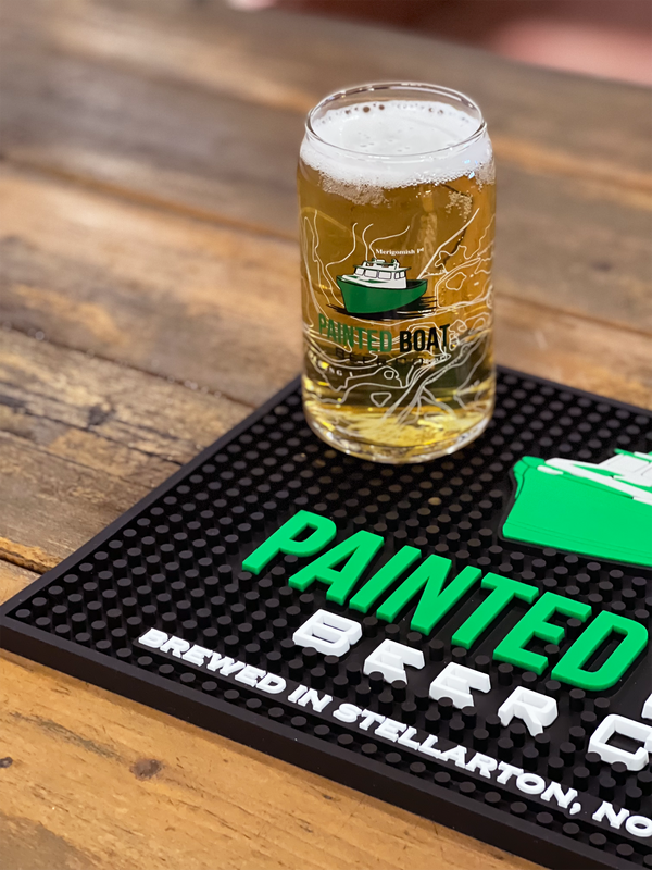 Painted Boat Beer Can Glass