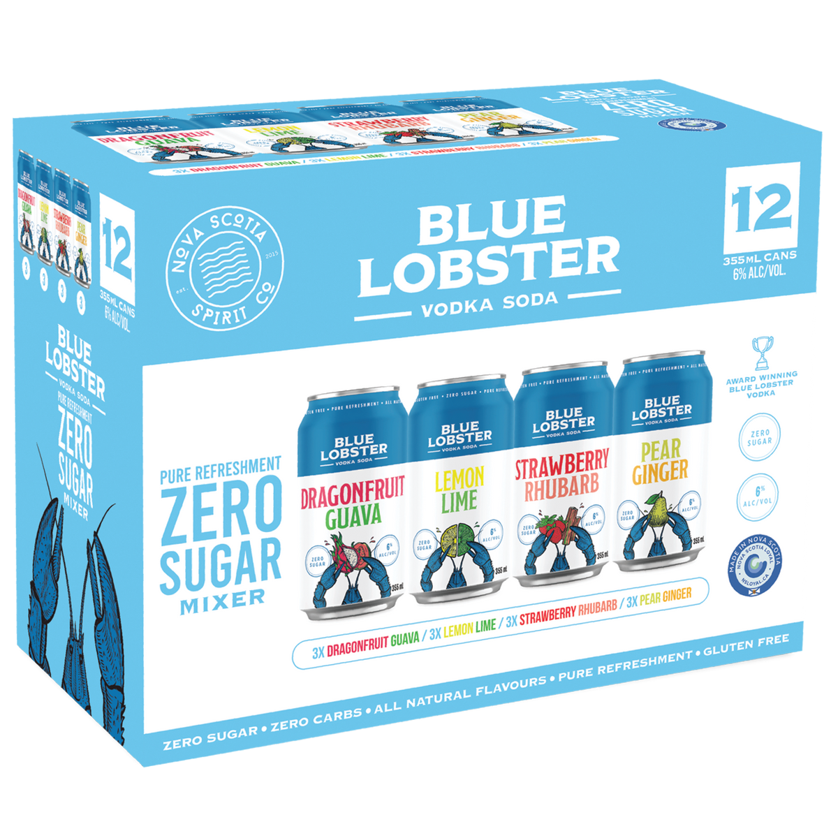 BLUE SODA様 リクエスト 11点 まとめ商品 Blue Lobster Pure Refreshment Mixer Pack 12 x 355ml – Nova Scotia