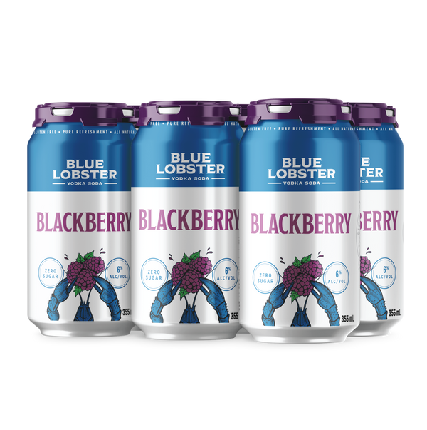 Blue Lobster Vodka Soda Blackberry 6-Pack