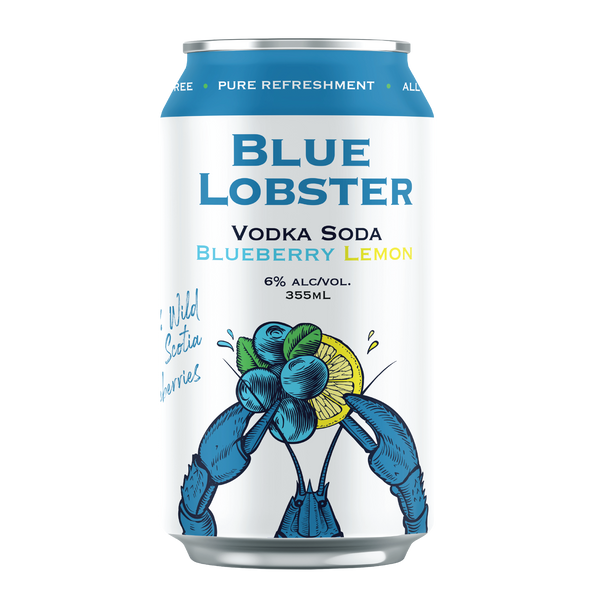 Blue Lobster Vodka Soda Fresh Pressed Juice Mixer 12 x 355mL