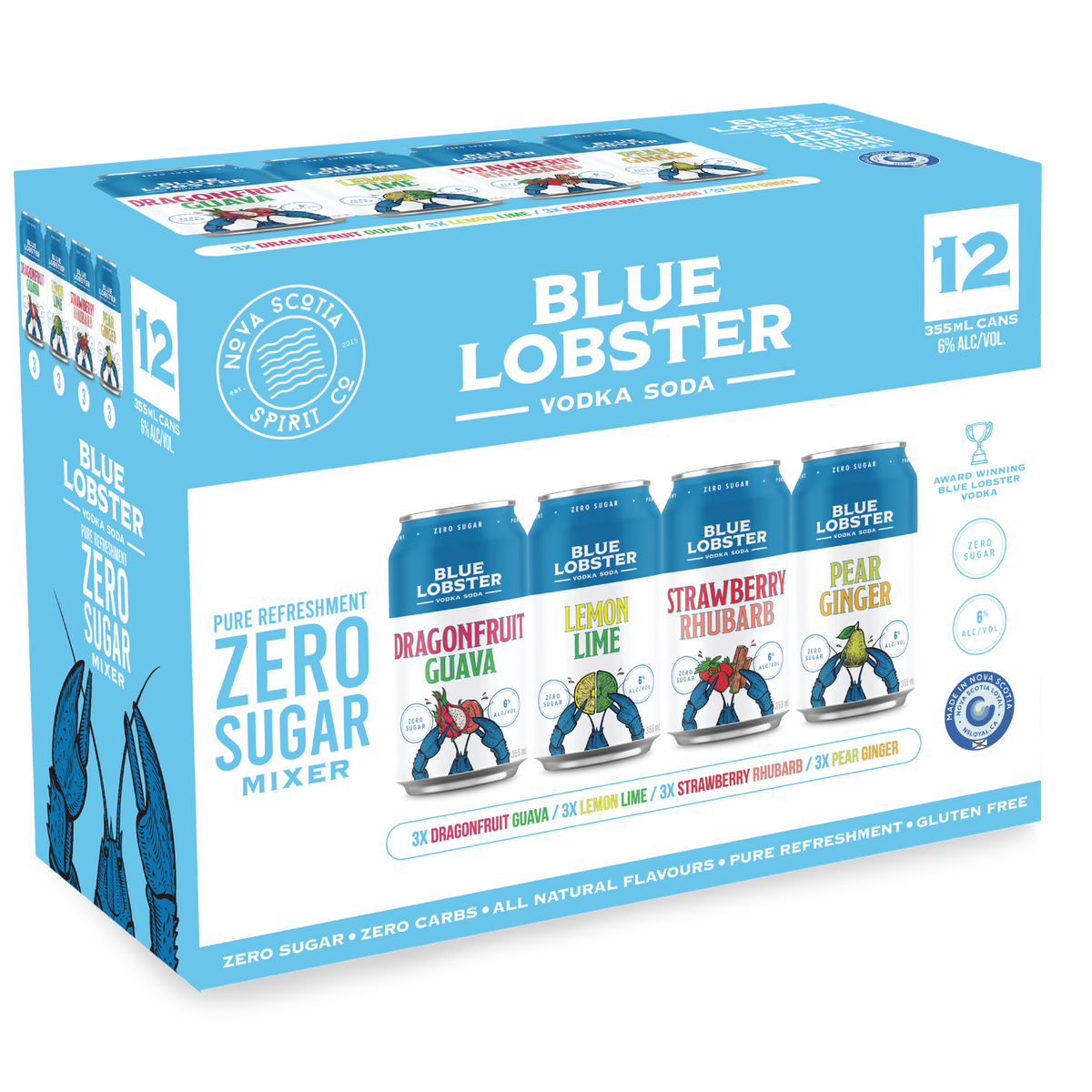 Blue Lobster Pure Refreshment Mixer Pack 12 x 355ml – Nova Scotia