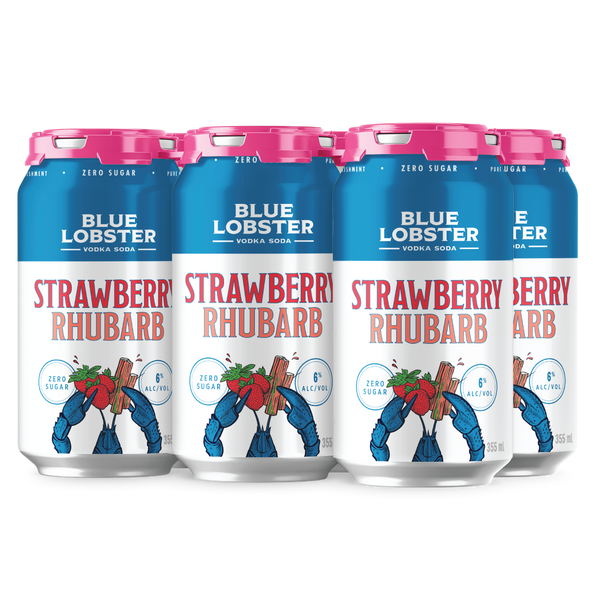 Blue Lobster Vodka Soda Strawberry Rhubarb