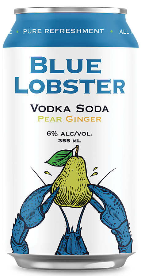 Blue Lobster Vodka Soda Pear Ginger