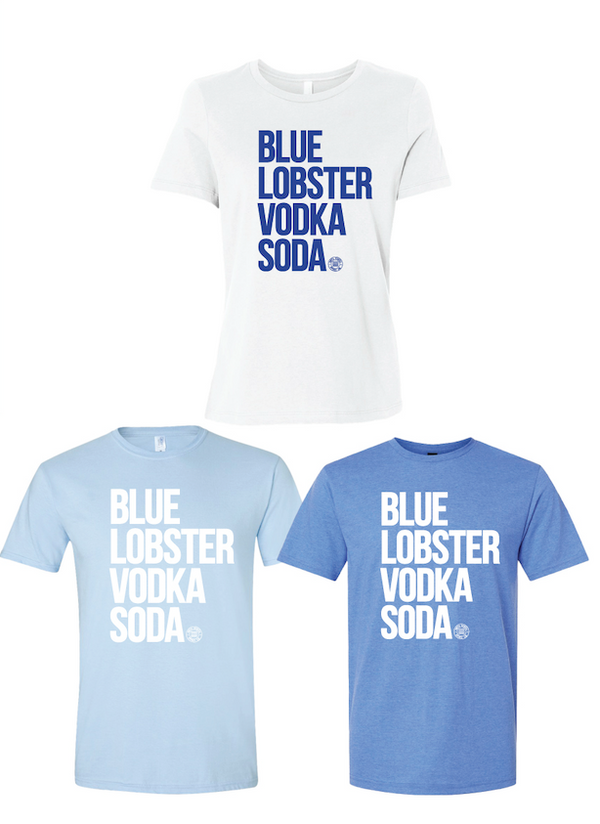Blue Lobster Vodka Soda Block T-Shirt