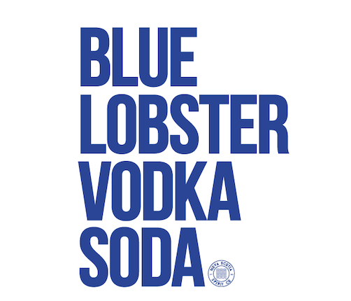 Blue Lobster Vodka Soda Block T-Shirt