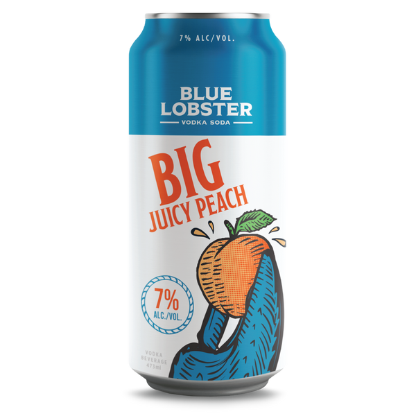 Blue Lobster Vodka Soda Big Juicy Peach