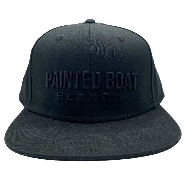 Painted Boat Hat - Black on Black