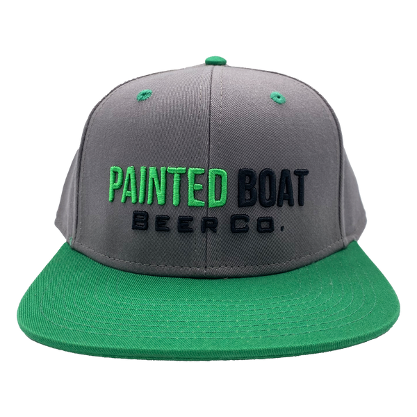 Painted Boat Text Hat - Grey