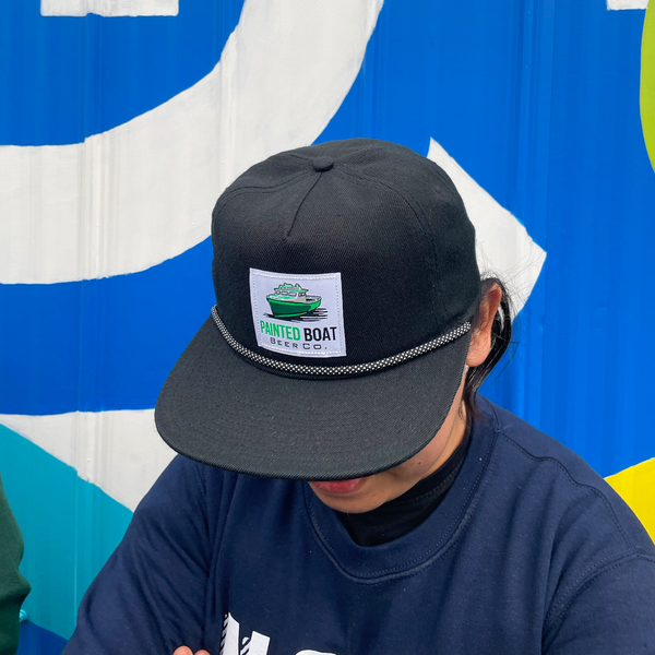 Painted Boat Snapback + Logo Patch Cap
