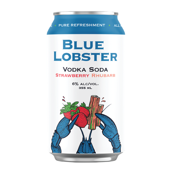 Blue Lobster Vodka Soda Strawberry Rhubarb