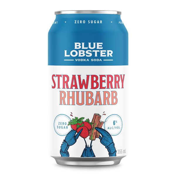 Blue Lobster Vodka Soda Strawberry Rhubarb