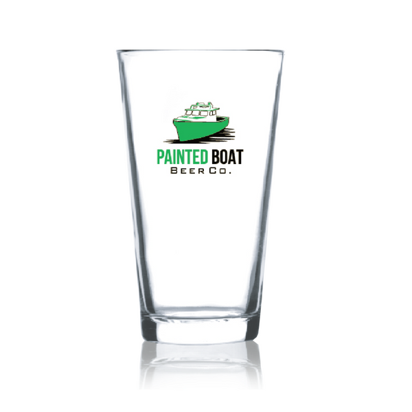 Painted Boat Pint Glass
