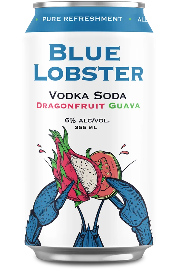 Blue Lobster Vodka Soda Dragon Fruit Guava