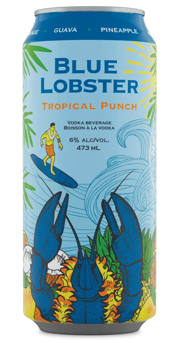 Blue Lobster Vodka Soda Tropical Punch