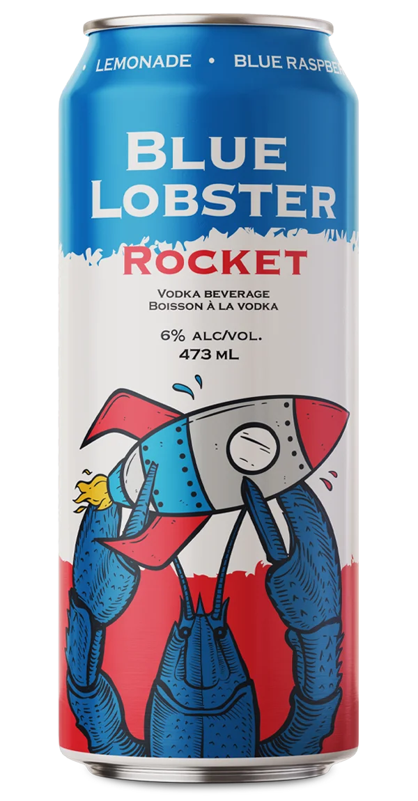 Blue Lobster Vodka Soda Rocket